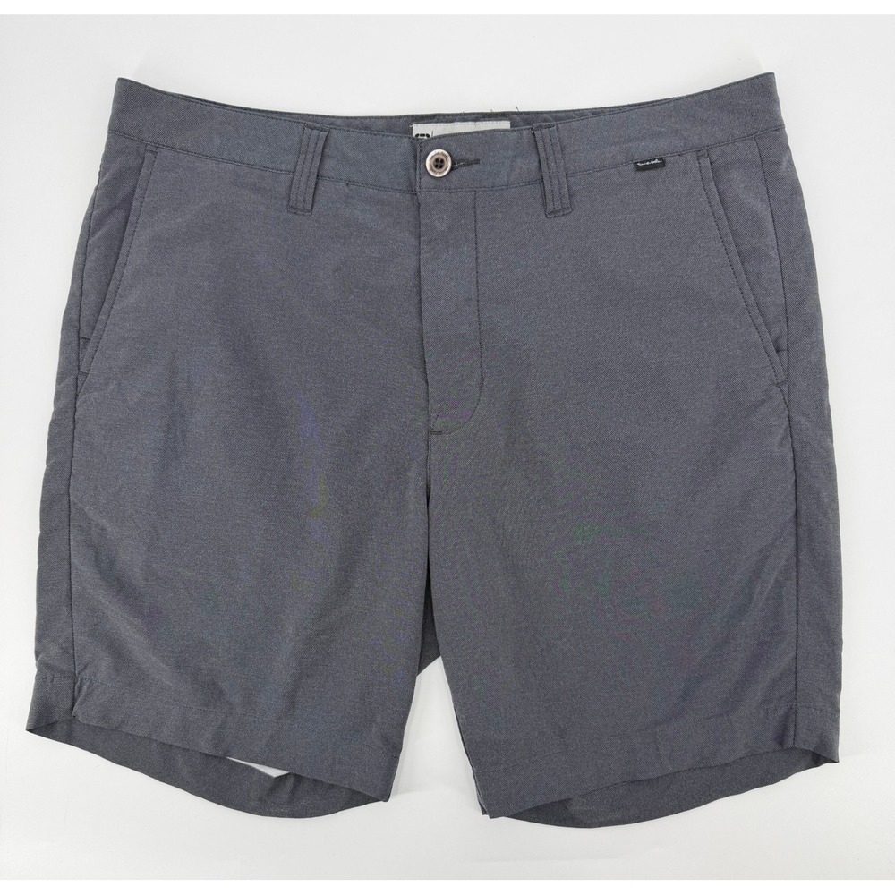 Travis Mathew Beck Men 36 Dark Gray Golf Shorts Performance Casual Tech Textured
